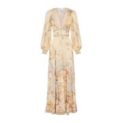 Antiquity knoopjurk met gevormde tailleband Camilla , Beige , Dames