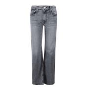 Bookie Heel Jeans Mother , Gray , Dames