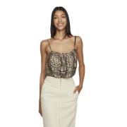 Stijlvolle Ramone Dames Top Vila , Beige , Dames