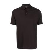 Klassieke Polo Shirt Zanone , Brown , Heren