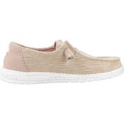 Golfribfluweel Veterschoenen Hey Dude , Beige , Dames