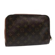 Pre-owned Canvas clutches Louis Vuitton Vintage , Brown , Dames