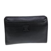 Pre-owned Leather clutches Burberry Vintage , Black , Unisex