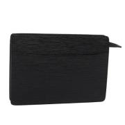 Pre-owned Leather clutches Louis Vuitton Vintage , Black , Dames