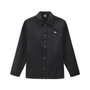 Modieuze Waterdichte Coach Jas voor Heren Dickies , Black , Heren