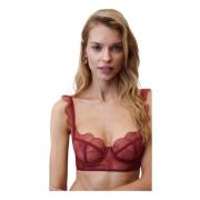 Romantische Bliss Bra met Delicaat Borduurwerk Undress Code , Red , Da...