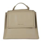 Stijlvolle Leren Tas Orciani , Beige , Dames