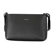 Zwarte Schoudertas met Ritssluiting Calvin Klein , Black , Dames