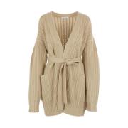 Beige Gebreide Cardigan Sweater Max Mara , Beige , Dames