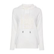 Witte Wollen Hoodie Max Mara , White , Dames