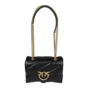 Klassieke Nappa Love Puff Mini Tas Pinko , Black , Dames