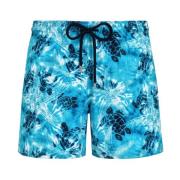 Heren Tie Dye Zwemshorts Vilebrequin , Blue , Heren