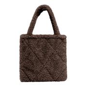 Zachte Sherpa Shopper Tas BomBoogie , Brown , Dames