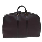 Pre-owned Leather travel-bags Louis Vuitton Vintage , Brown , Dames