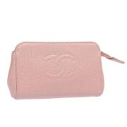 Pre-owned Leather wallets Chanel Vintage , Pink , Dames