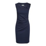 Midnight Marine Kant Jurk Kaffe , Blue , Dames