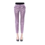 Stijlvolle Broek met Aangepaste Knoop Byblos , Purple , Dames