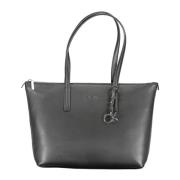 Zwarte dames schoudertas met rits Calvin Klein , Black , Dames