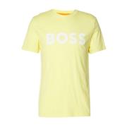 Mannen Thinking T-shirt Hugo Boss , Yellow , Heren