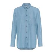 Lichtblauwe Denim Blouse InWear , Blue , Dames