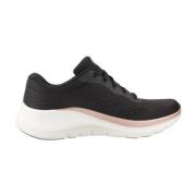 Glowing Arch Fit Sneakers Skechers , Black , Dames