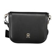 Zwarte Schoudertas met Verstelbare Band Tommy Hilfiger , Black , Dames