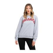 Casual Ronde Hals Oversized Sweatshirt Trussardi , Gray , Dames