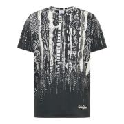 Pixel Knit T-Shirt Carlo Colucci , Black , Heren