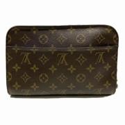 Pre-owned Canvas clutches Louis Vuitton Vintage , Brown , Dames