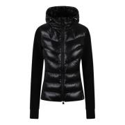 Gewatteerde Fleece Hoodie Moncler , Black , Dames