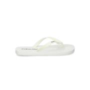 Dames Rubberen Slippers Calvin Klein , White , Dames