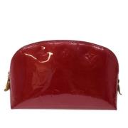 Pre-owned Leather clutches Louis Vuitton Vintage , Red , Dames