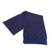 Pre-owned Wool scarves Gucci Vintage , Blue , Unisex