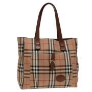 Pre-owned Canvas totes Burberry Vintage , Beige , Dames