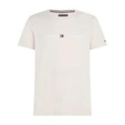 Heren Logo T-shirt Tommy Hilfiger , Beige , Heren