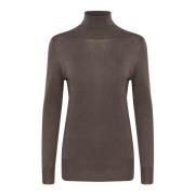 Rolkraag Trui Major Brown Kaffe , Brown , Dames