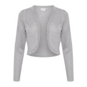 Vrouwelijke Open Bolero Jas Grijs Zilver Kaffe , Gray , Dames