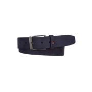 Heren Nubuck Riem Tommy Hilfiger , Blue , Heren