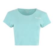 Geribbelde Crop Top Sporty & Rich , Blue , Dames