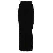 Gebreide Pillar Rok in Zwart Rick Owens , Black , Dames