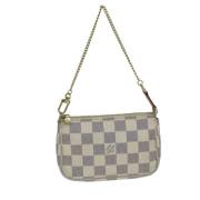 Pre-owned Canvas pouches Louis Vuitton Vintage , White , Dames