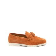 Suède Loafer met Kwastjes Testoni , Orange , Dames