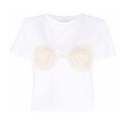 Witte Gebreide T-shirt Magda Butrym , White , Dames