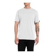 Heren Logo T-shirt Replay , White , Heren