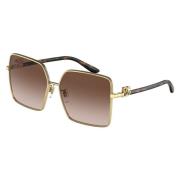 Gradient Brown Zonnebril Dg2279-02/13 Dolce & Gabbana , Yellow , Dames