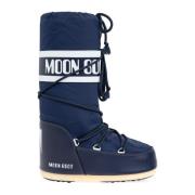 Icon Nylon Sneeuwlaarzen Moon Boot , Blue , Dames