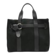 Pre-owned Canvas handbags Hermès Vintage , Black , Dames