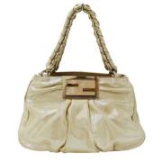 Pre-owned Leather totes Fendi Vintage , Beige , Dames