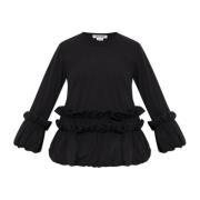 Gerimpelde top Comme des Garçons , Black , Dames