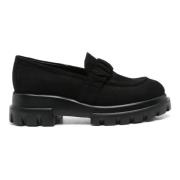 Celeste Suede Loafers AGL , Black , Dames